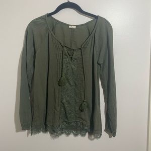 Green blouse